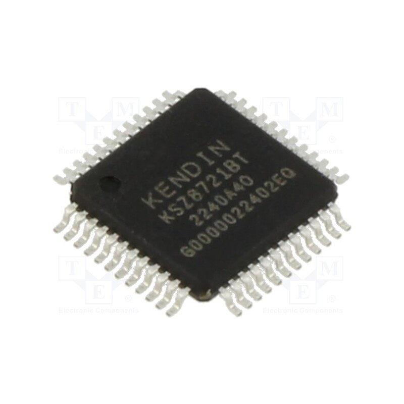 1 pcs x MICROCHIP TECHNOLOGY - KSZ8721BT - IC: transceiver, 10/100Base-T, MDC,MDI,MDI-X,MDIO,MII,RMII