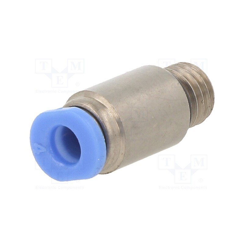 1 pcs x PNEUMAT-POC-74 - Push-in fitting, straight, -0.95÷10bar, nickel plated brass