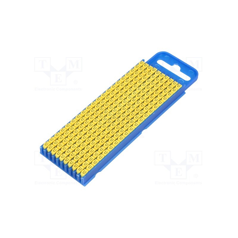 200 pcs x HELLERMANNTYTON - 561-02214 - Markers, Marking: U, 2.8÷3.8mm, polyamide, yellow, -40÷85°C, WIC