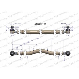 Steering rod 5168941w Warynski