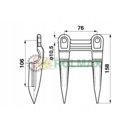 Double bayonet Z11228 John Deere