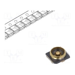 2 pcs x LINX TECHNOLOGIES - CONMHF4-SMD-G-T - Connector: U.FL (IPX/AMC), socket, 50Ω, SMT, male, cut from reel