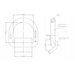 Load securing holder 8 tons floor holder