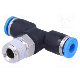 1 pcs x FESTO-153106 - Push-in fitting, straight,T-tap splitter, -0.95÷6bar, PBT, QS
