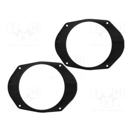 1 set x BASSER - DMFORD01 - Spacer ring, MDF, 165mm, Ford, impregnated, 2pcs.