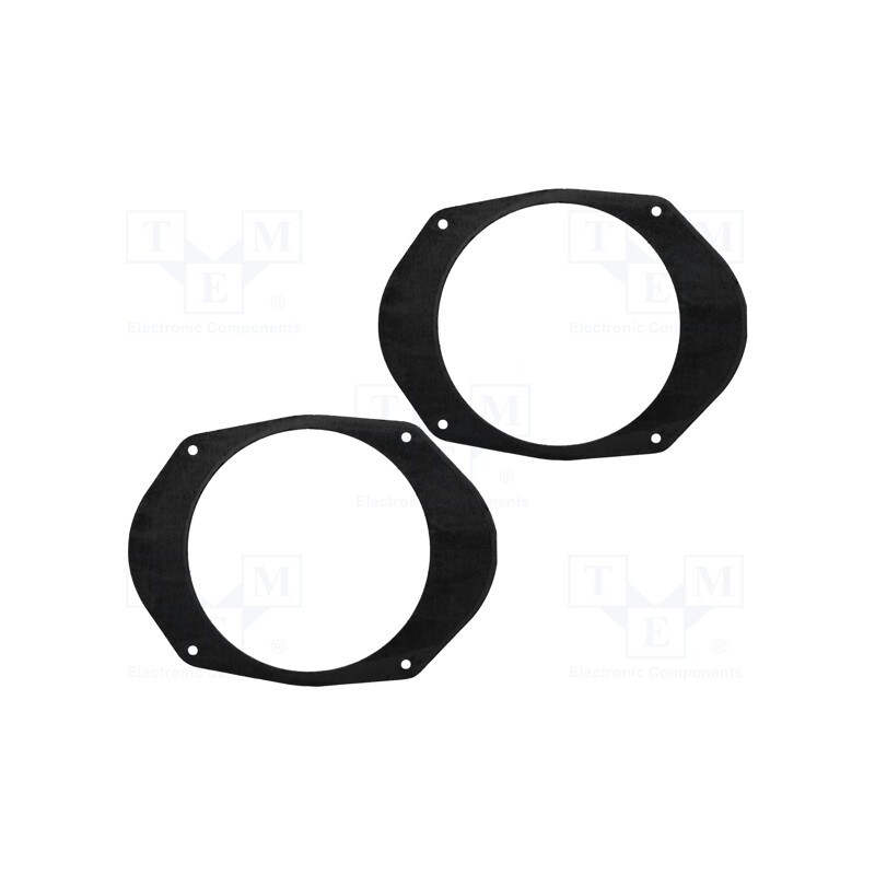 1 set x BASSER - DMFORD01 - Spacer ring, MDF, 165mm, Ford, impregnated, 2pcs.