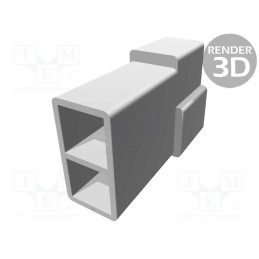 2 pcs x TE Connectivity - 1-180908-0 - Terminals cover, male, for push-on 6.3mm connectors with lock
