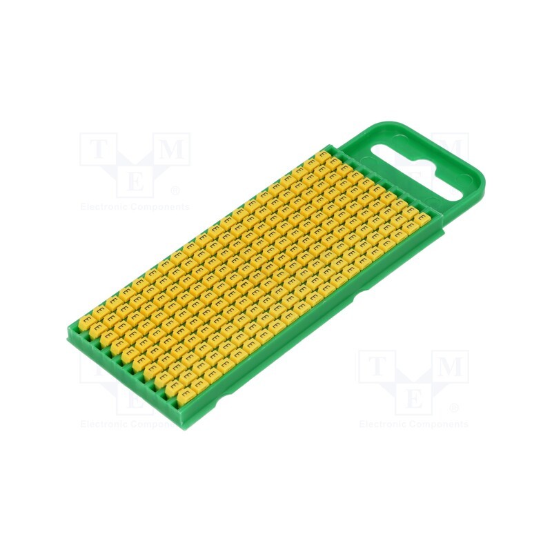 200 pcs x HELLERMANNTYTON - 561-00054 - Markers, Marking: E, 0.8÷2.2mm, polyamide, yellow, -40÷85°C, WIC