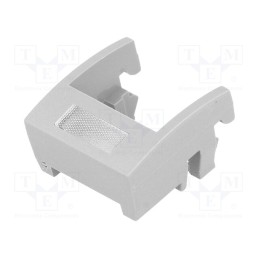 1 pcs x MEC - 2D031 - Bezel with window, grey, plastic