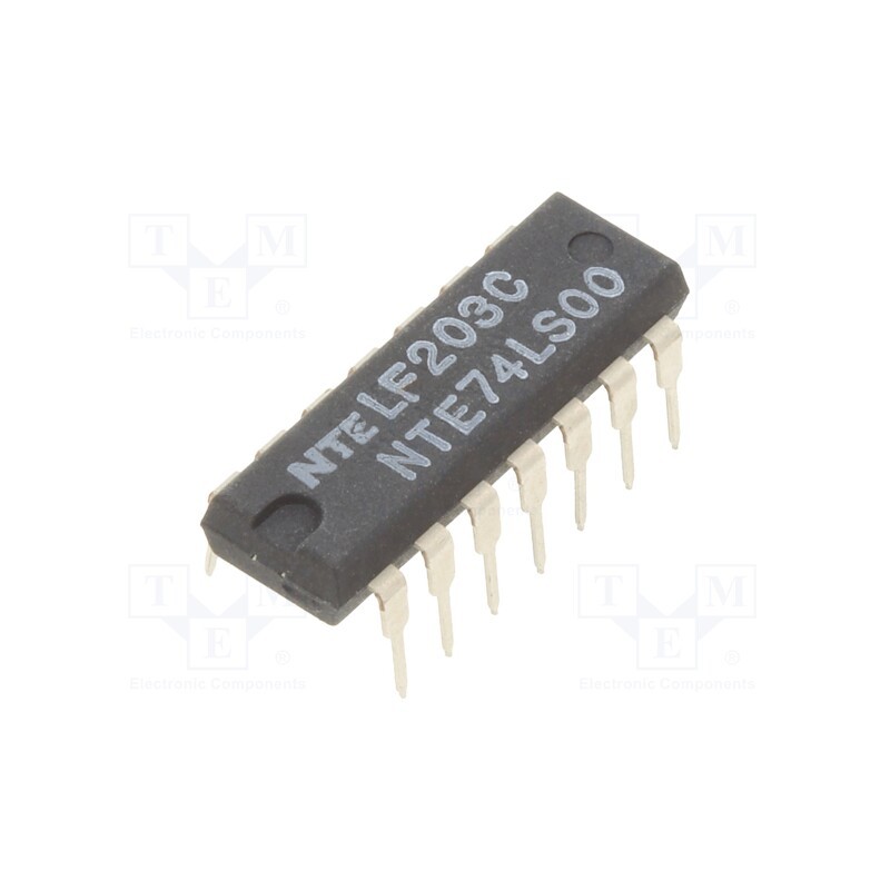 1 pcs x NTE Electronics - NTE74LS00 - IC: digital, NAND, Ch: 4, IN: 2, TTL, THT, DIP14