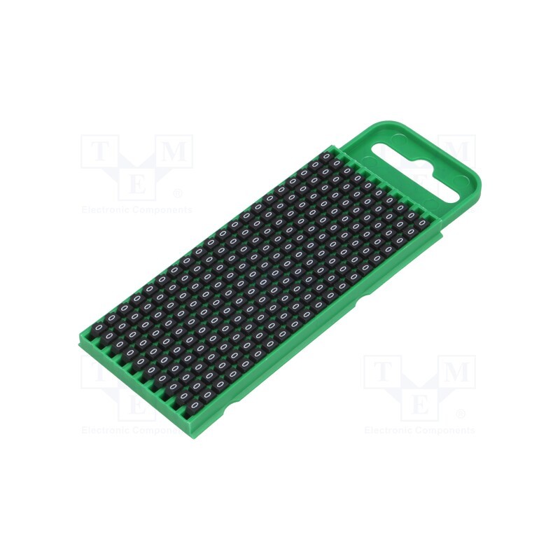 200 pcs x HELLERMANNTYTON - 561-00600 - Markers, Marking: 0, 0.8÷2.2mm, polyamide, black, -40÷85°C, push-in