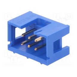 2 pcs x Amphenol Communications Solutions - 75869-331LF - Socket, IDC, male, PIN: 6, straight, THT, gold-plated, 2.54mm, blue