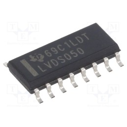 1 pcs x TEXAS INSTRUMENTS - SN65LVDS050D - IC: interface, line driver,transceiver, 100Mbps,400Mbps, LVDS