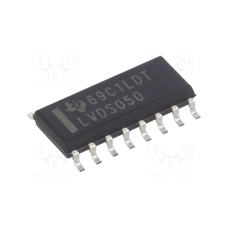 1 pcs x TEXAS INSTRUMENTS - SN65LVDS050D - IC: interface, line driver,transceiver, 100Mbps,400Mbps, LVDS