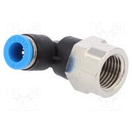 1 pcs x FESTO-153275 - Push-in fitting, threaded,angled 90°, -0.95÷6bar, Thread: G 1/4'
