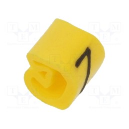 200 pcs x WEIDMu00dcLLER - CLI C 02-3 GE/SW 7 MP - Markers, Marking: 7, 1.3÷3mm, PVC, yellow, -30÷80°C, leaded, CLI C