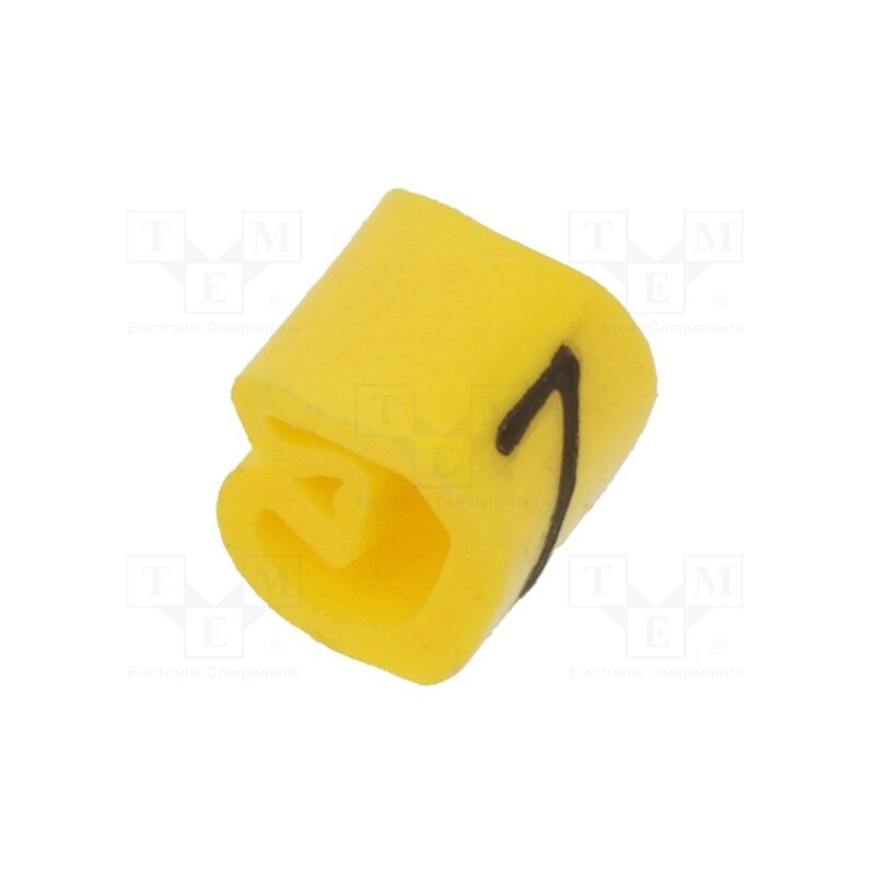 200 pcs x WEIDMu00dcLLER - CLI C 02-3 GE/SW 7 MP - Markers, Marking: 7, 1.3÷3mm, PVC, yellow, -30÷80°C, leaded, CLI C