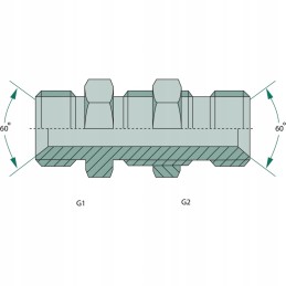 Bulkhead hydraulic connector 2x 1 2 inch bsp