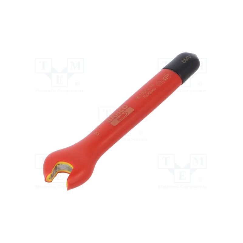 1 pcs x BAHCO - 6MV-8 - Wrench, insulated,spanner, 8mm, 1kV, tool steel, L: 92mm