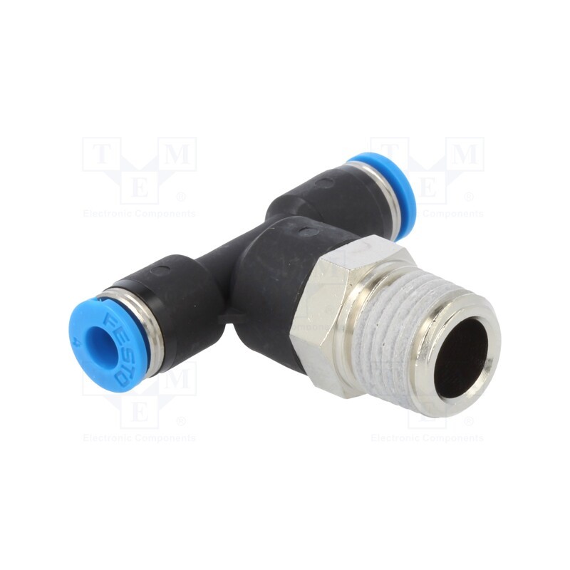 1 pcs x FESTO-190668 - Push-in fitting, straight,T-tap splitter, -0.95÷6bar, PBT, QS