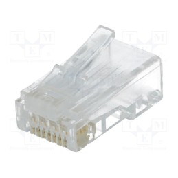 2 pcs x NINIGI - RJ45W-CAT6U - Plug, RJ45, PIN: 8, Cat: 6, Layout: 8p8c, for cable, IDC,crimped