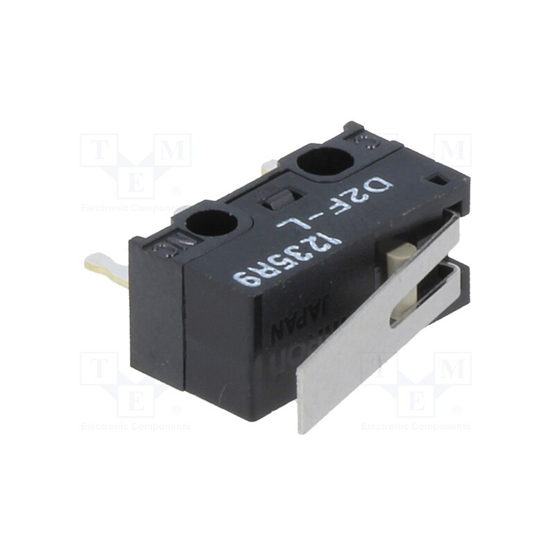 1 pcs x OMRON OCB - D2F-L - Microswitch SNAP ACTION, 3A/125VAC, 2A/30VDC, with lever, SPDT