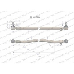 Steering rack 1391mm 82185c1 motogeneric