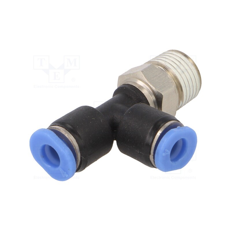 1 pcs x PNEUMAT-PBR-184 - Push-in fitting, T-tap splitter, -0.95÷10bar, Thread: R 1/8'