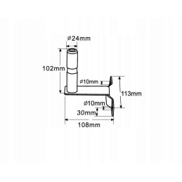 Rooster type L side flash mount