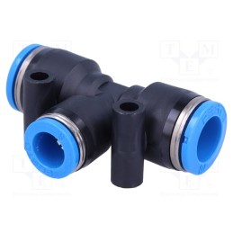 1 pcs x FESTO-153136 - Push-in fitting, straight,T-tap splitter, -0.95÷6bar, PBT, QS