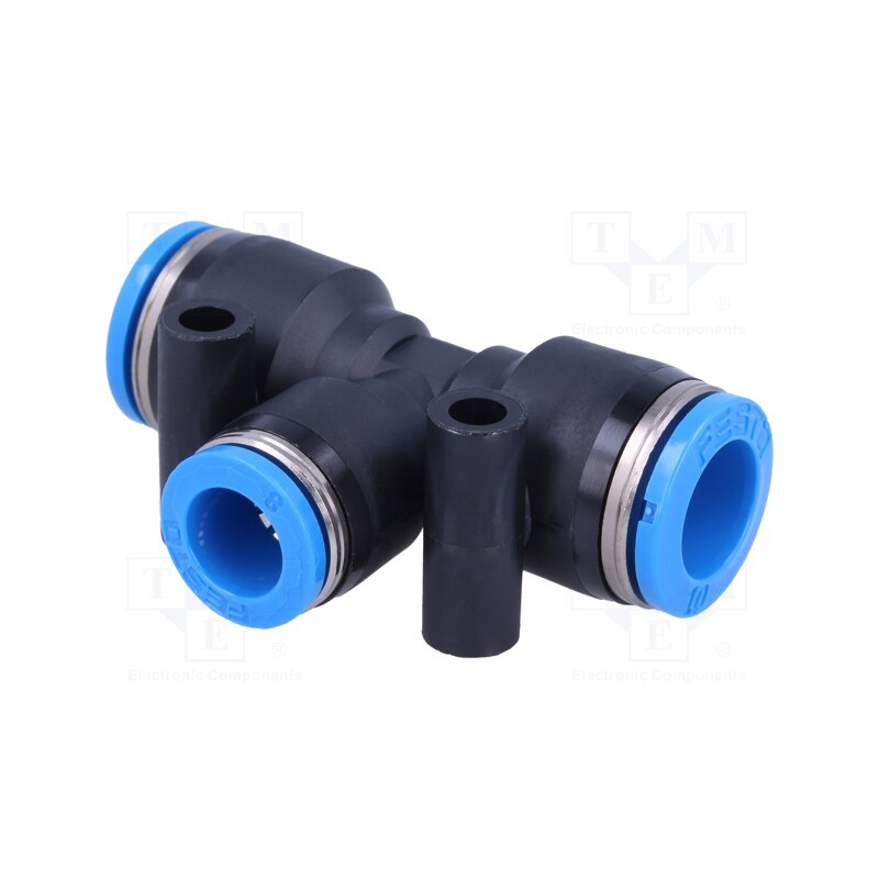 1 pcs x FESTO-153136 - Push-in fitting, straight,T-tap splitter, -0.95÷6bar, PBT, QS