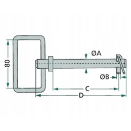 Lower link tool hanger pin 190mm