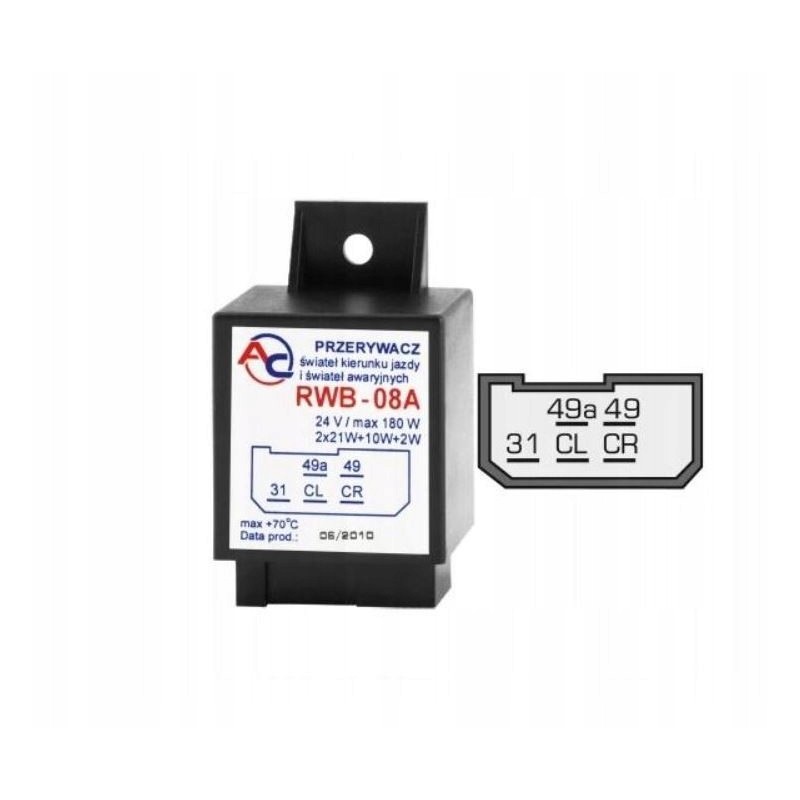 Turn signal interrupter rwb 08 a 24v jelcz star