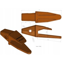 Tooth adapter j250 6y 3254 6y3254