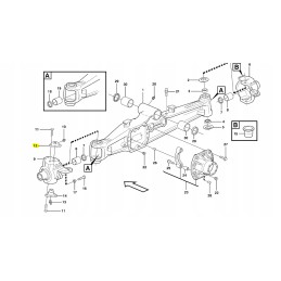 Top front stub pin for Volvo backhoe loader