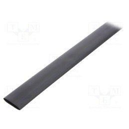 1 m x TASKER - GTM 1995 BK - Heat shrink sleeve, glueless, 2: 1, 19mm, L: 1m, black, polyolefine