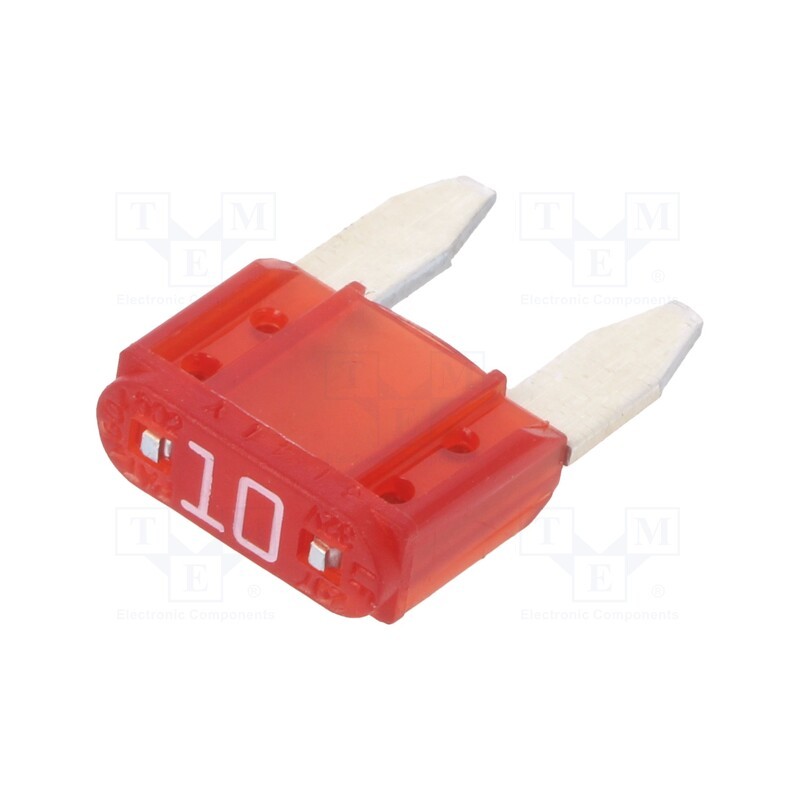 2 pcs x LITTELFUSE - 0297010.L - Fuse: fuse, 10A, 32VDC, push-in, automotive, 10.9mm, silver alloy