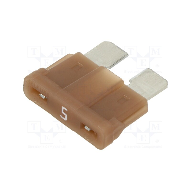 2 pcs x LITTELFUSE - 0287005.L - Fuse: fuse, 5A, 32VDC, push-in, automotive, 19mm, tin alloy, ATOF