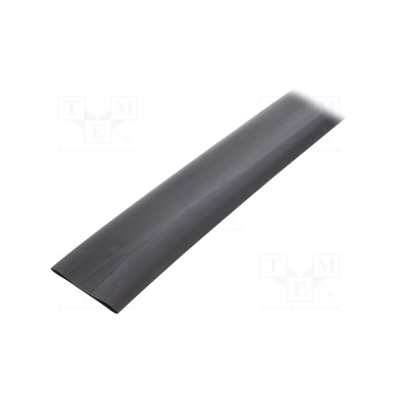 1 m x TASKER - GTM 32016 BK - Heat shrink sleeve, glueless, 2: 1, 32mm, L: 1m, black, polyolefine