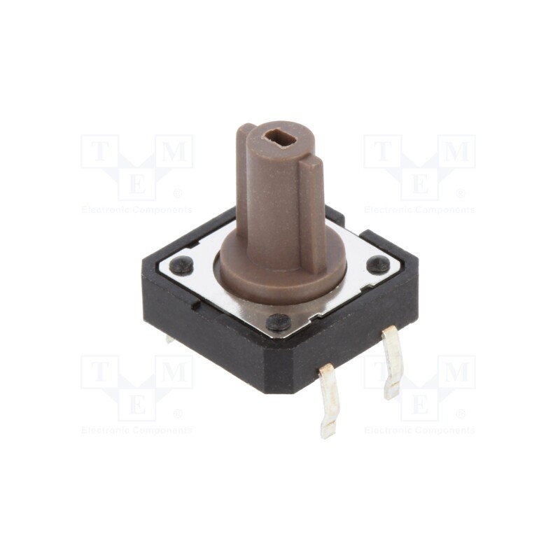 3 pcs x C&K - PTS125SM12-2 LFS - Microswitch TACT, SPST-NO, Pos: 2, 0.05A/12VDC, THT, 1.8N, 12mm
