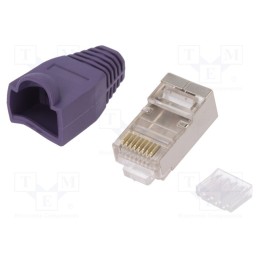 2 pcs x LOGILINK - MP0022P - Plug, RJ45, PIN: 8, Cat: 6, shielded,with protection, Layout: 8p8c