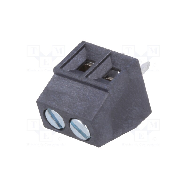 2 pcs x DEGSON ELECTRONICS - DG381-THR-3.5-02P-13-00AH - PCB terminal block, angled 90°, 3.5mm, ways: 2, on PCBs, 1mm2, 10A