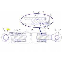 Bucket closing actuator sleeve 65x78x35