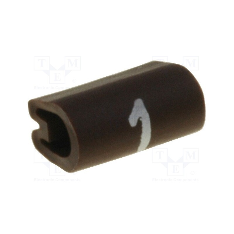 200 pcs x TE Connectivity - 5801101 - Markers, Marking: 1, 1.5÷2mm, PVC, brown, -45÷70°C, leaded