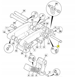 JCB 3cx 4cx quick coupler securing pin