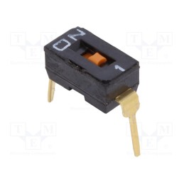 2 pcs x OMRON OCB - A6T-1101 - Switch: DIP-SWITCH, Poles number: 1, ON-OFF, 0.025A/24VDC, Pos: 2