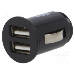 1 pcs x AKYGA - AK-CH-02 - USB power supply, USB A socket x2, Sup.volt: 12÷24VDC, 5V/2.1A