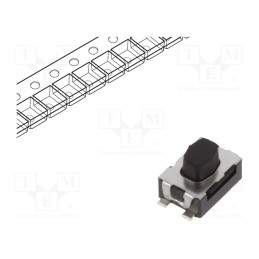 2 pcs x C&K - KMR731NG LFS - Microswitch TACT, SPST-NO, Pos: 2, 0.05A/32VDC, SMT, 3N, 2.5mm, IP67