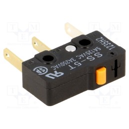 2 pcs x OMRON OCB - SS-5T - Microswitch SNAP ACTION, 5A/125VAC, without lever, SPDT, ON-(ON)