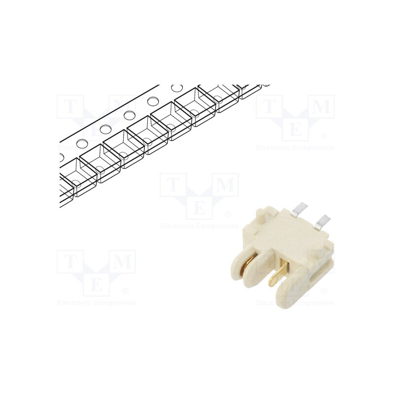 2 pcs x Amphenol Communications Solutions - 10120045-201LF - Socket, Connector: wire-wire/PCB, Rotaconnect, 3mm, PIN: 2, 5A, SMT